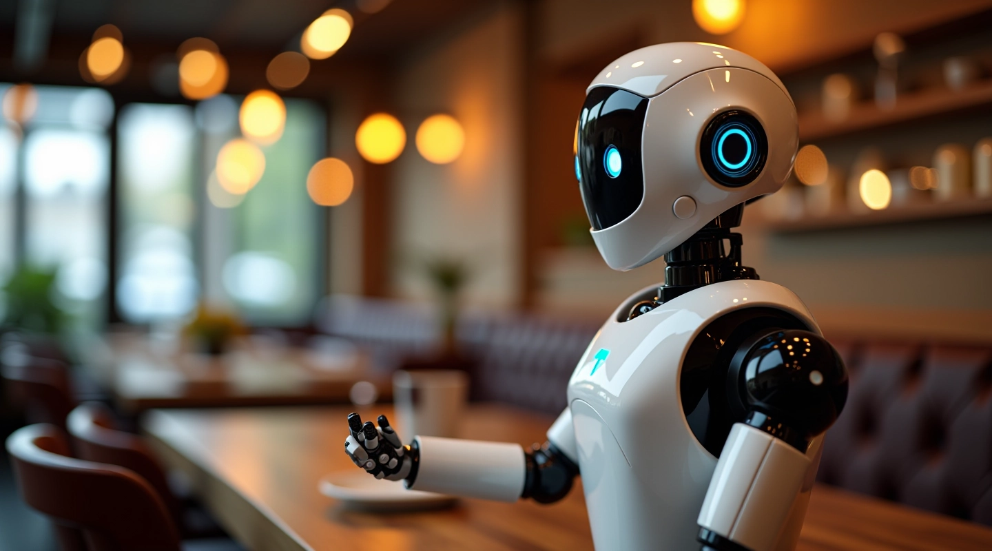 Rezervavimo per robotą sąsaja su meniu ir rezervacijos parinktimis